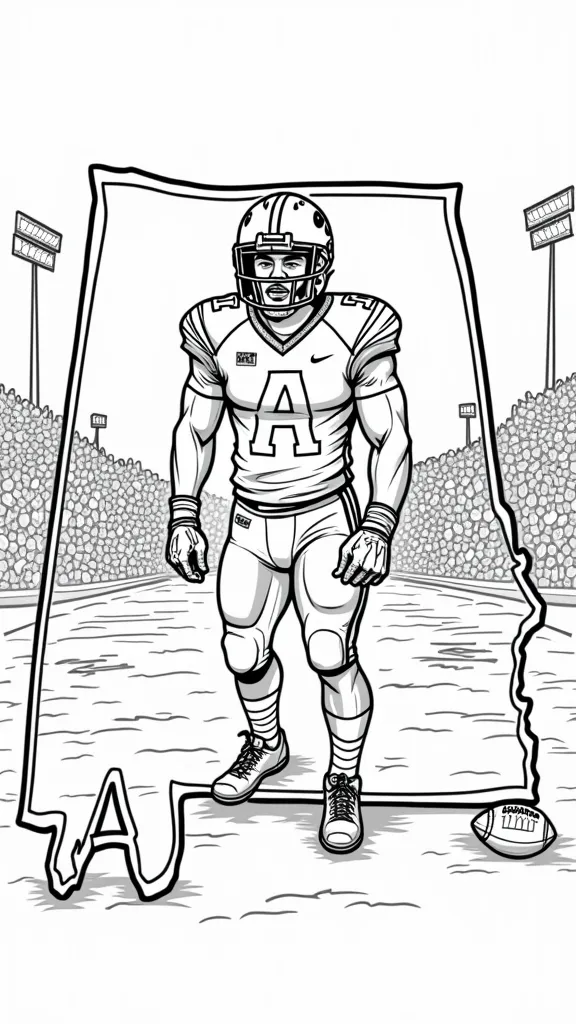 coloring pages alabama football